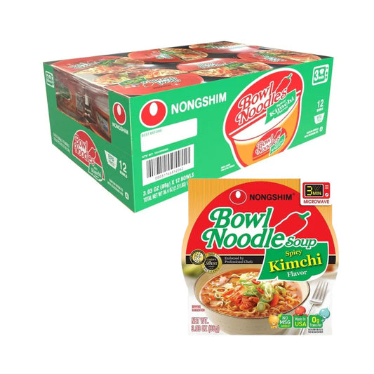 White Smoke shin bowl kimchi flavor noodles 12pk